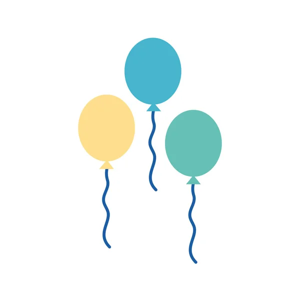 Parti balonları düz biçim ikon vektör tasarımı — Stok Vektör