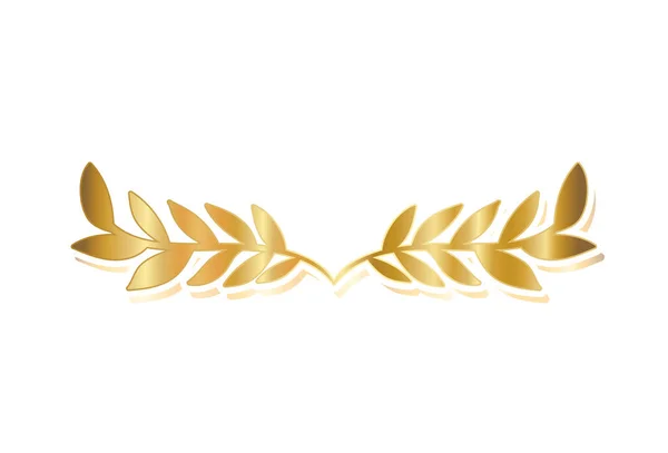 Разделитель орнамент листья золота векторный дизайн — стоковый вектор
