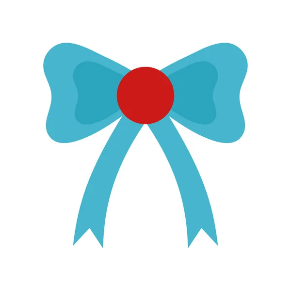 Gift bowtie design vetor ícone de estilo plano — Vetor de Stock