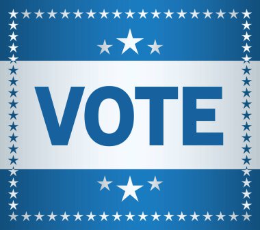 Yıldız vektör tasarımlı Başkanlık seçimi.