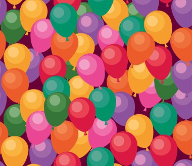 Parti renkli balonlar vektör tasarımı