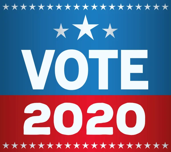 大統領選挙ウサ投票2020星のベクトルデザイン — ストックベクタ
