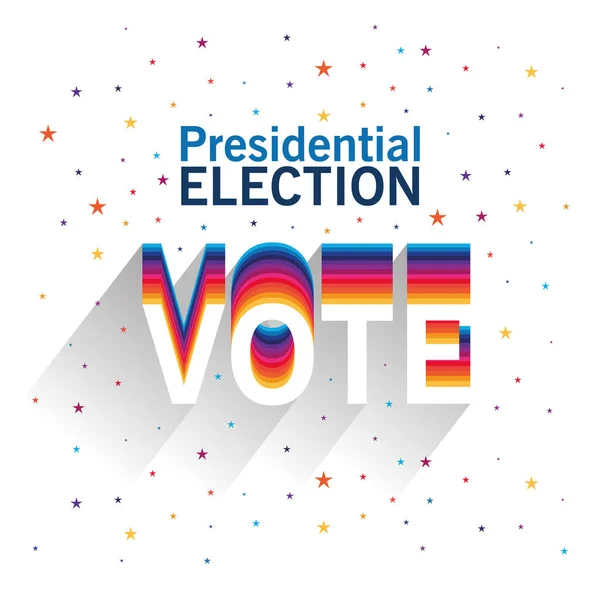 Cumhurbaşkanlığı seçimi ve oy vektörü tasarımı — Stok Vektör