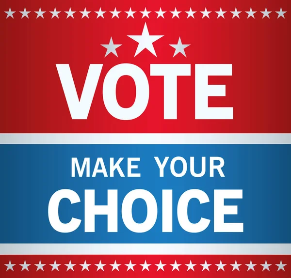 Προεδρικές εκλογές ΗΠΑ ψηφοφορία κάνετε την επιλογή σας με αστέρια διάνυσμα σχεδιασμό — Διανυσματικό Αρχείο