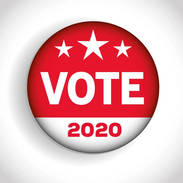 大統領選挙ウサ投票2020星のベクトルデザインボタン — ストックベクタ
