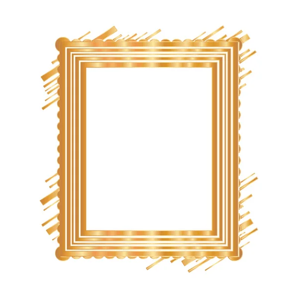 Современный дизайн рамы из золота — стоковый вектор