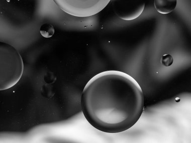 Siyah ve beyaz sürreal sıvı arkaplan