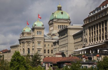 İsviçre Bundeshaus bina parlamento. Bern, İsviçre, Europe