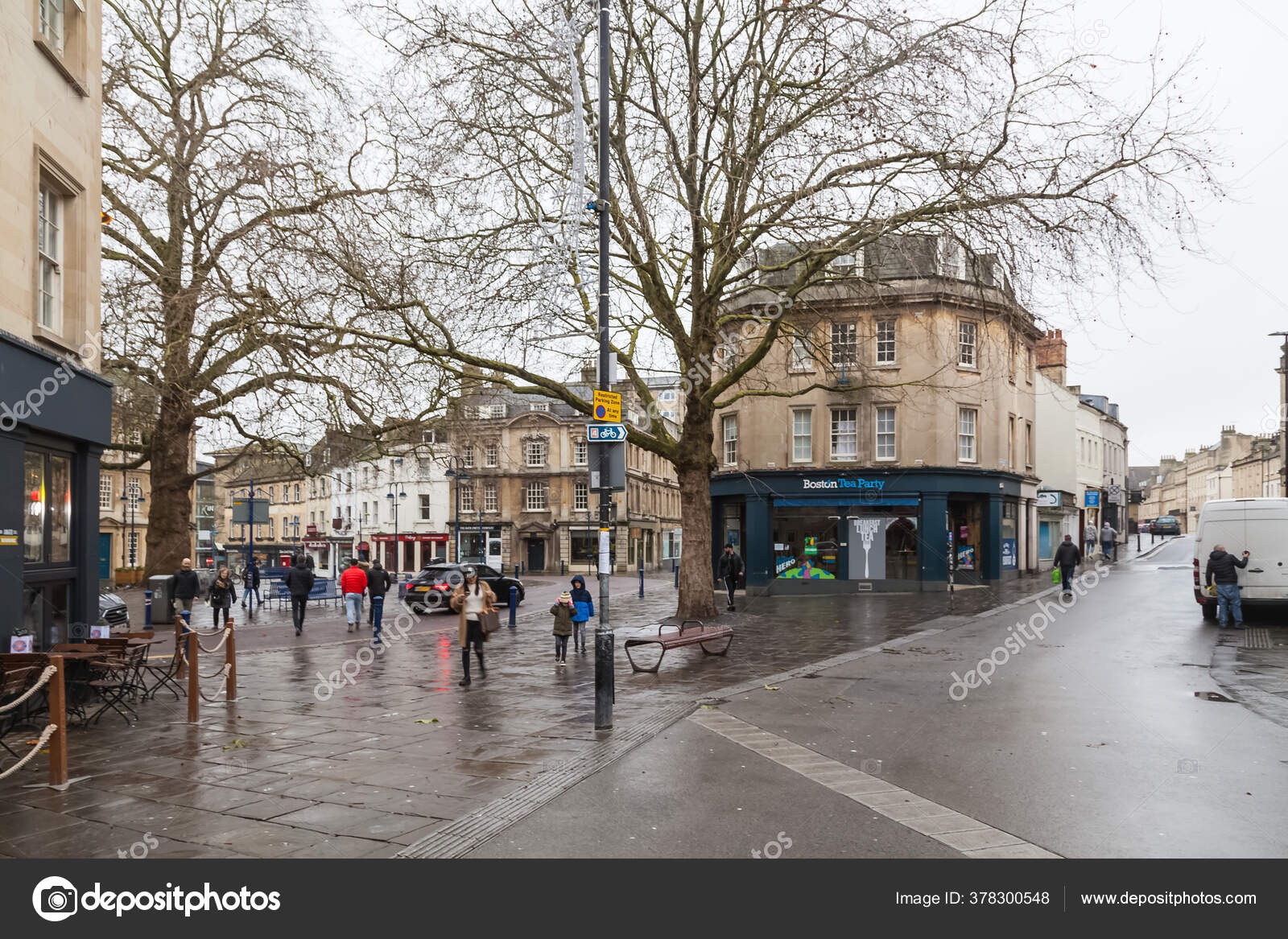 Downtown Bath Rainy Day Stock Editorial Photo © dragan56 378300548