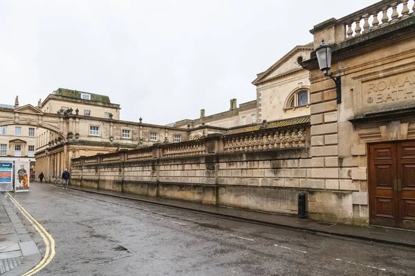 Het Romeinse Bad Bath Engeland Een Regenachtige Dag — Stockfoto