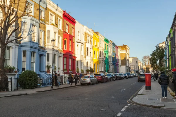 Coloridos Edificios Fachadas Ventanas Notting Hill Londres Reino Unido —  Fotos de Stock
