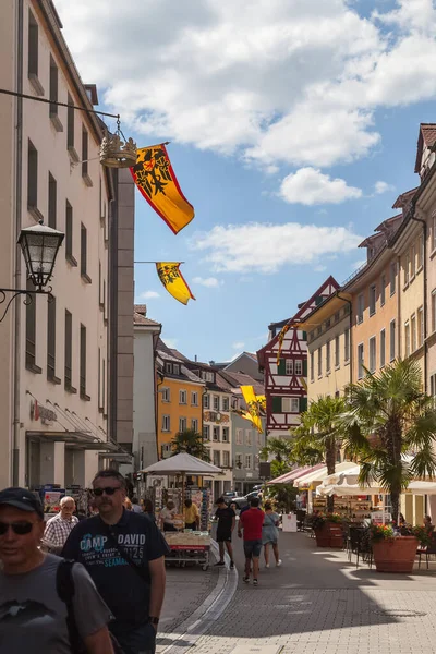 Domy Zabytkowym Starym Mieście Uberlingen Nad Jeziorem Bodeńskim Niemcy — Zdjęcie stockowe