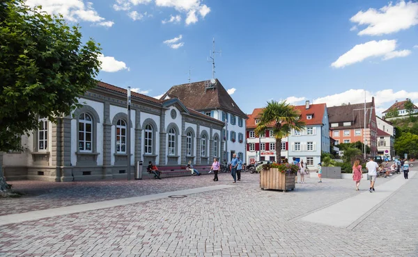 Domy Historickém Starém Městě Uberlingen Bodamském Jezeře Německo — Stock fotografie