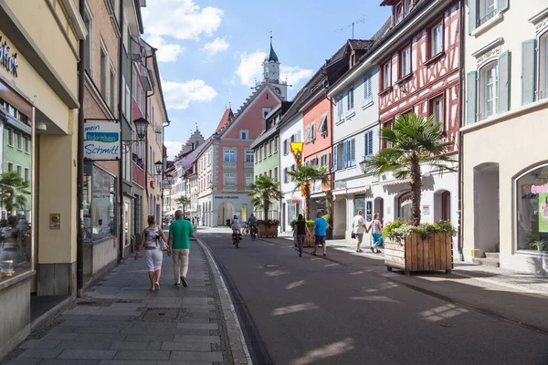 Domy Historickém Starém Městě Uberlingen Bodamském Jezeře Německo — Stock fotografie