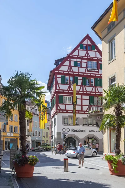 Häuser Der Historischen Altstadt Von Überlingen Bodensee Deutschland — Stockfoto