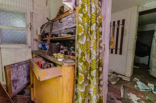 Small Rooms Old Abandoned House — Stock Photo, Image