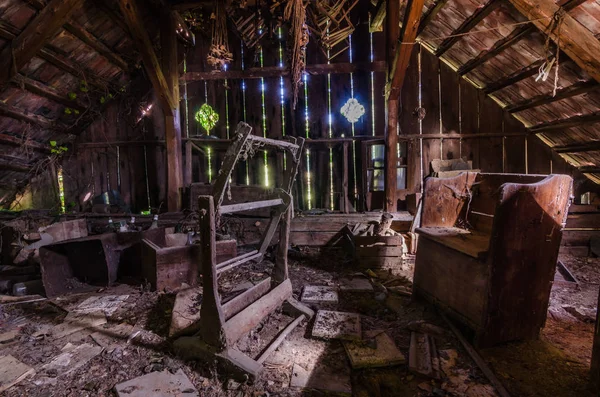 Wooden Loft Objects Old House — Stock Photo, Image