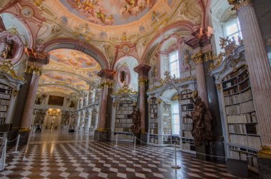 admont abbey Kütüphanesi salonu dekore edilmiş