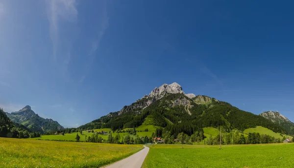 Cesta Vesnice Horské Panorama View — Stock fotografie