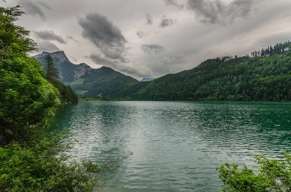 Horské Jezero Přírodě Pěší Turistika — Stock fotografie