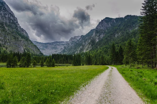 Weg Bergen Tijdens Het Wandelen — Stockfoto