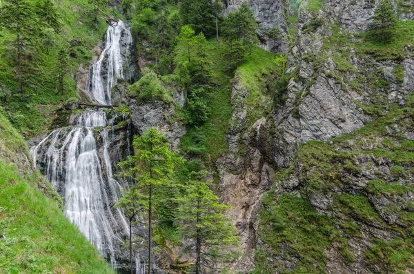 Hochschleier Wasserfall Den Bergen — Stockfoto