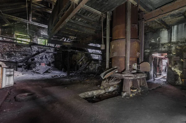 Poêle Rouillé Une Ancienne Fonderie — Photo