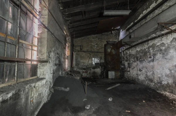 Chambre Avec Sable Dans Une Fonderie Abandonnée — Photo