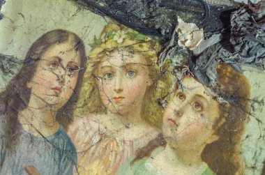 Eski resim makro görünümü bir evde