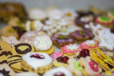 farklı renkli bisküvi detay