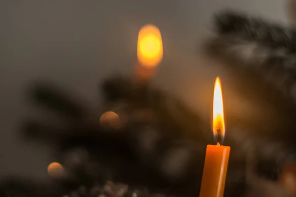 Burning candle detail — Stock Photo, Image