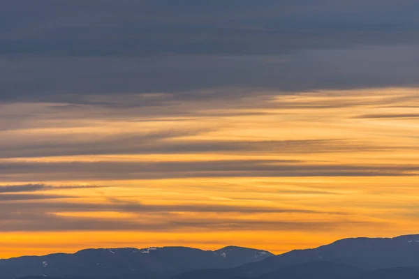 Barevné nebe při západu slunce — Stock fotografie