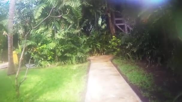 Ścieżka Bungalowa Bali Wakacjach — Wideo stockowe