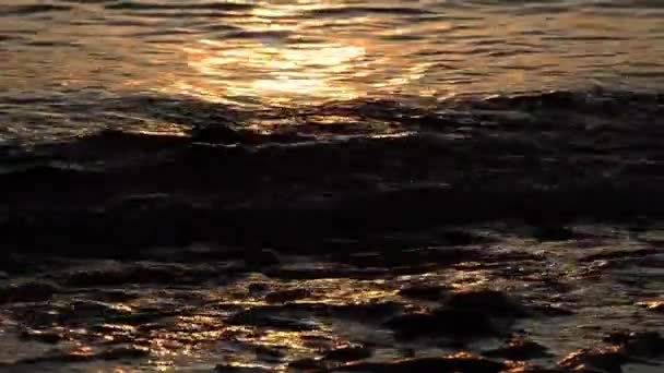 Vagues Mer Avec Coucher Soleil Bali Vacances — Video