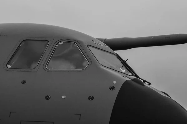 Cockpit Aus Der Detailansicht Eines Großen Flugzeugs — Stockfoto