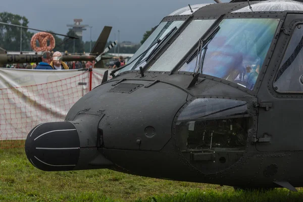 Frente Helicóptero Desde Vista Detalle Militar — Foto de Stock