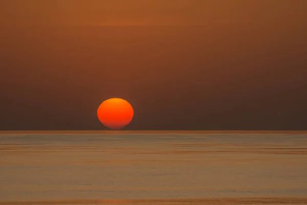 Roter Sonnenaufgang Meer Ägypten Sommerurlaub — Stockfoto
