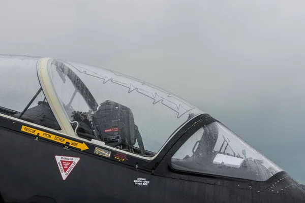 Cabina Vacía Desde Una Vista Detalle Avión Combate — Foto de Stock