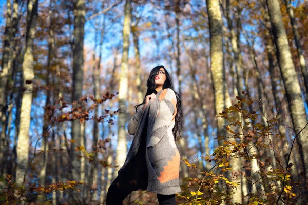 Creative Portrait Young Woman Forest Italy — Stock Photo, Image