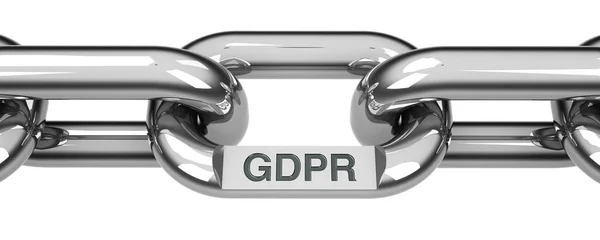 Chain Link Text Gdpr General Data Protection Regulation Three Dimensional — Stock Photo, Image