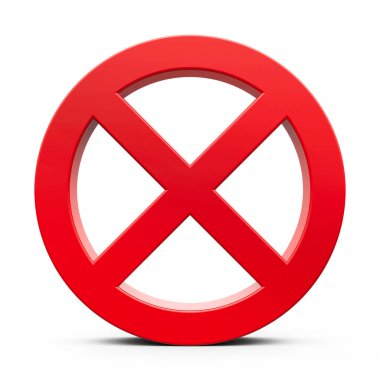 Kırmızı yasak işareti