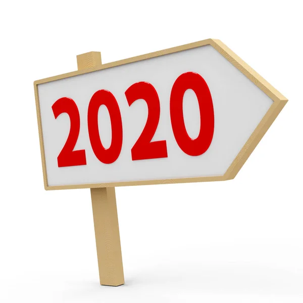 2020 white banner — Stock Photo, Image