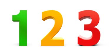 Renkli Sayılar 1 2 3