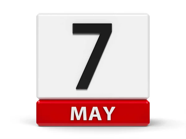 Calendario cubos 7 de mayo —  Fotos de Stock