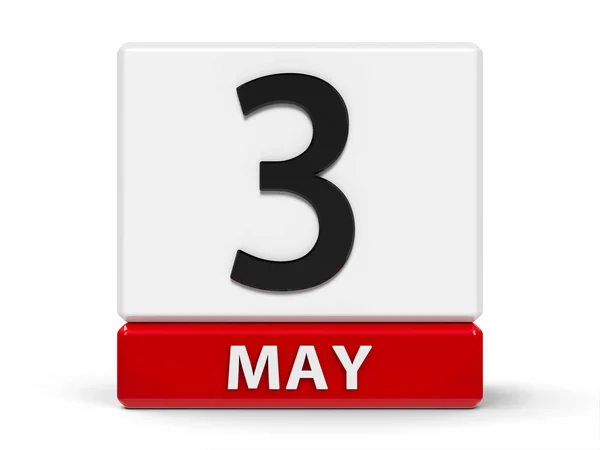 Kocka-naptár május 3. — Stock Fotó