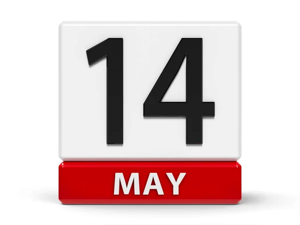 Calendario de cubos 14 de mayo — Foto de Stock