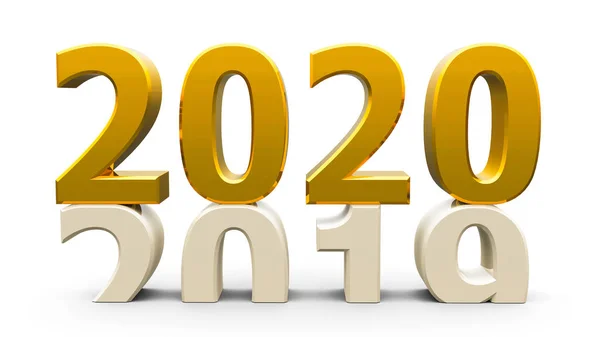 2019-2020 zlato — Stock fotografie