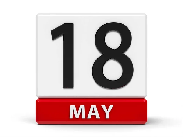 Calendario cubos 18 de mayo —  Fotos de Stock