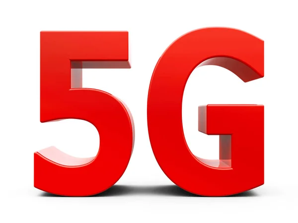 Red sign 5G — Stock Photo, Image