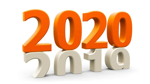 2019-2020 orange — Stock Photo, Image